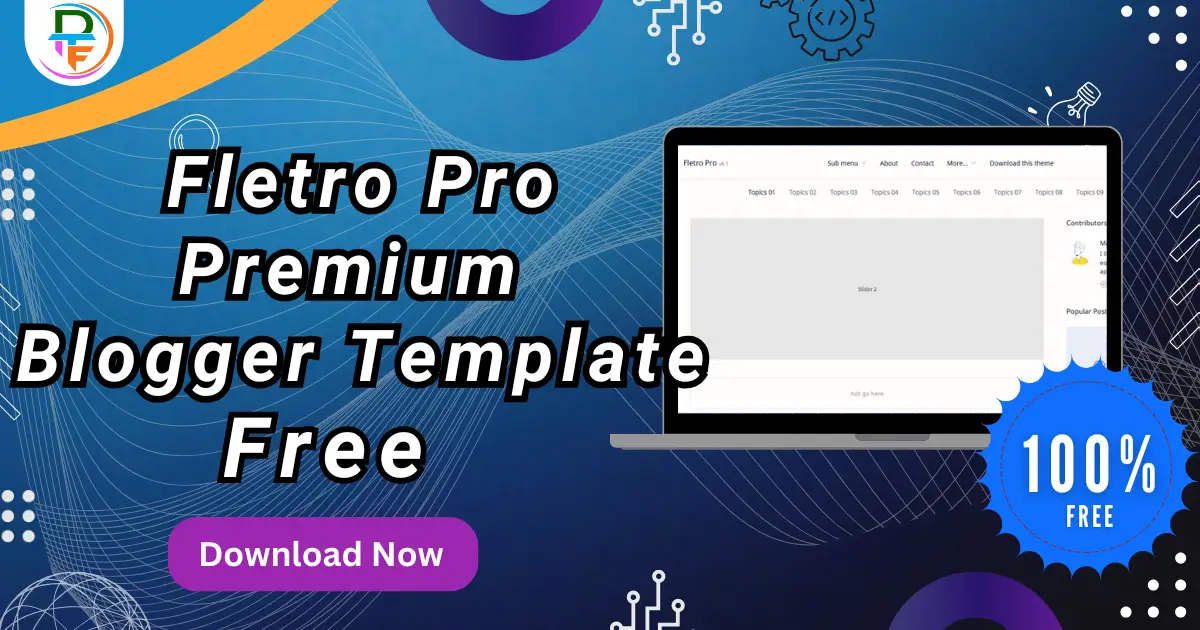 Fletro Pro Premium Blogger template free download 2026 responsive magazine blogger theme