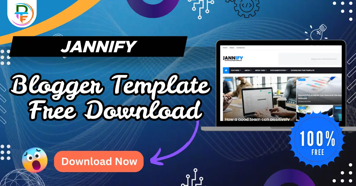 Jannify Premium Blogger template free download 2026